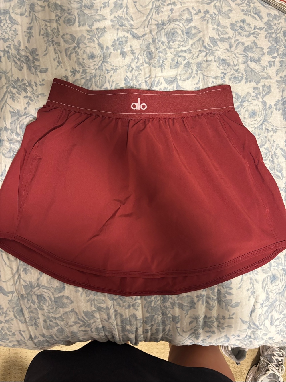 ALO Yoga Women's Athletic Skort in Deep Red